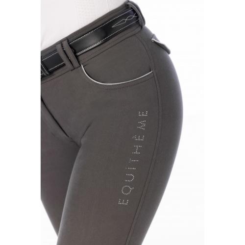 EQUITHÈME - Pantalon Coton et genou Grip avec strass BELINDA