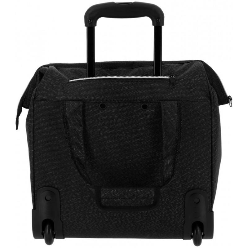 EQUITHEME - Sac de Pansage Trolley à Poignée Télescopique NOIR