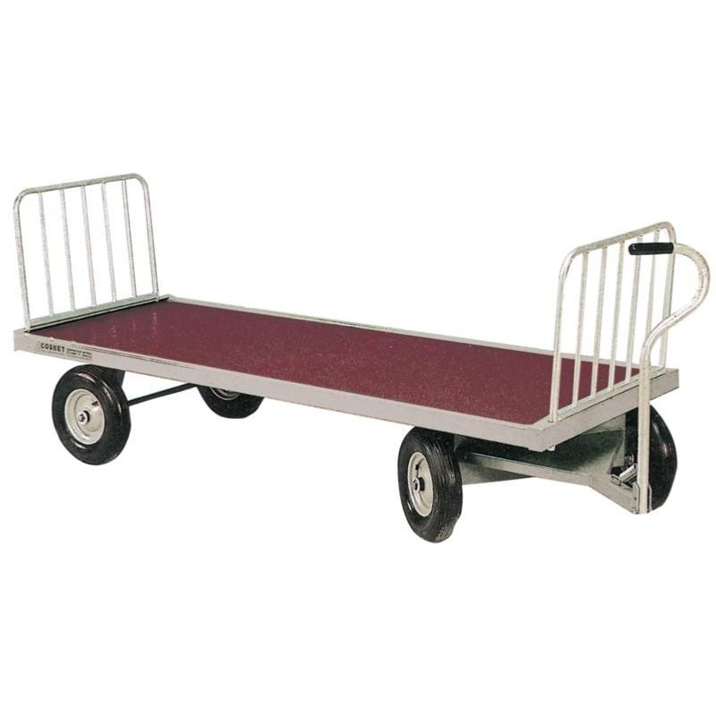 LA GEE - Chariot Plat à Fourrage 4 Roues Pivotant en Acier Galvanisé CHARIOT SEUL