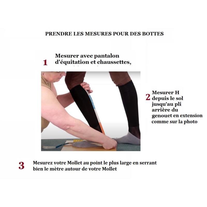 PARLANTI DENVER- Bottes équitation  Cuir Italien sans lacets 39 39SH +