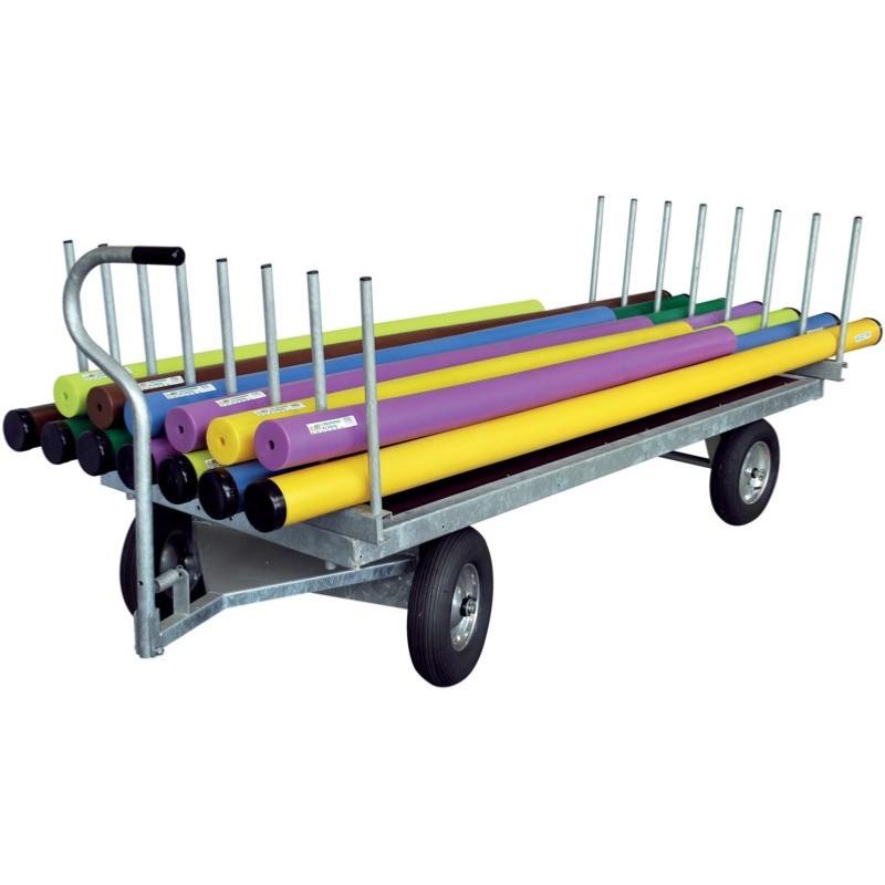 LA GEE - Chariot Plat à Fourrage 4 Roues Pivotant en Acier Galvanisé CHARIOT SEUL