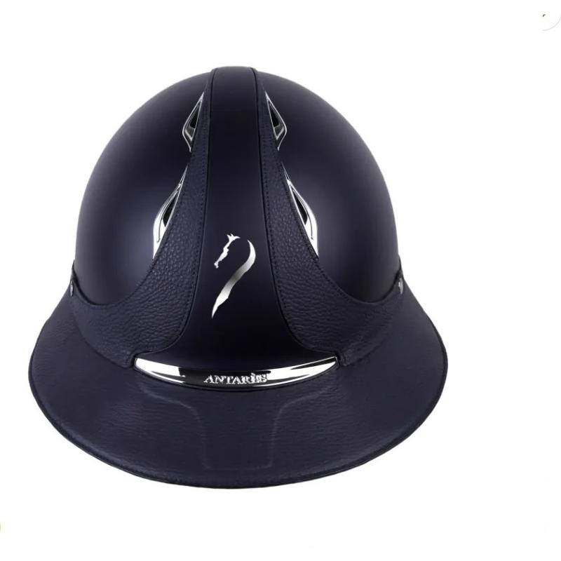 ANTARES - Casque GALAXY marine Cuir marine à Grande Visière ECLIPSE 54 S MARINE