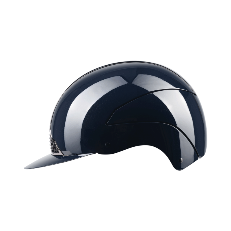 SWING - Casque d'équitation brillant visière standard GLOSSY H24 NOIR TAILLE 51 -55 CM