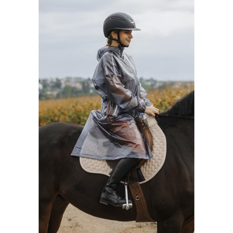EQUITHEME - Imperméable long étanche à capuche pour Cavalier HANOI