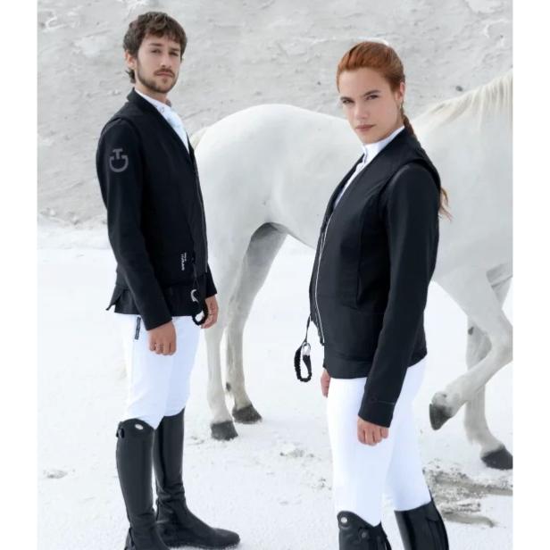 SEAVER Safefit - Gilet Airbag cavalier slimfit sur ou sous une veste XS ADULTE NOIR standard