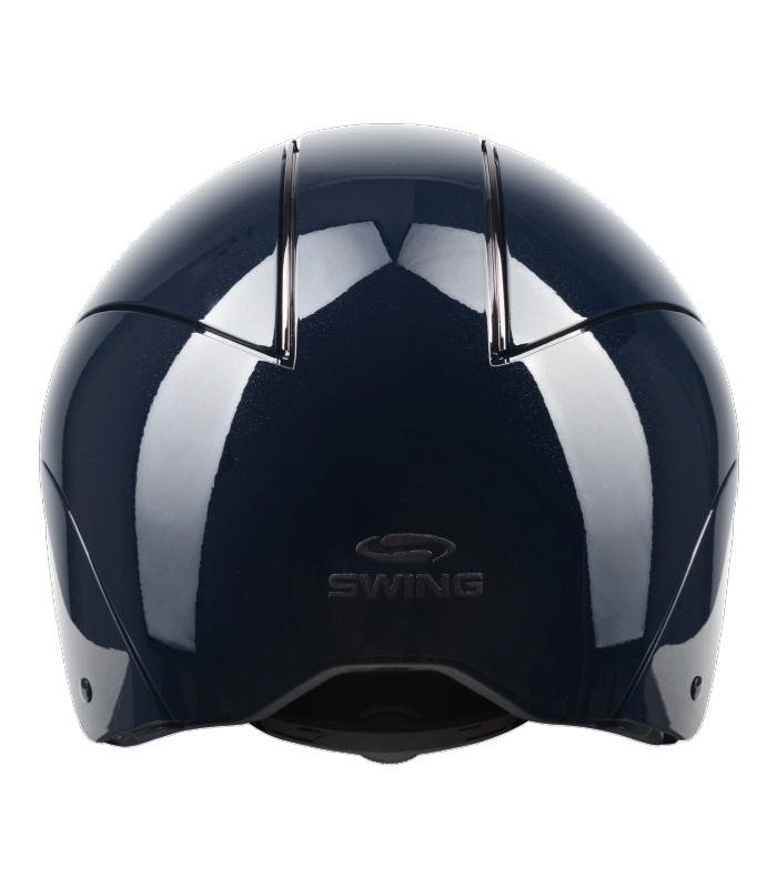 SWING - Casque d'équitation brillant grande visière Lady GLOSSY H24 MARINE TAILLE 59 - 61 CM