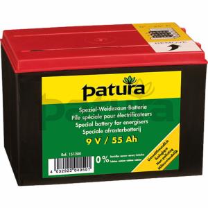 PATURA -Pile 9V 55 AH zinc-charbon pour clôture électrique