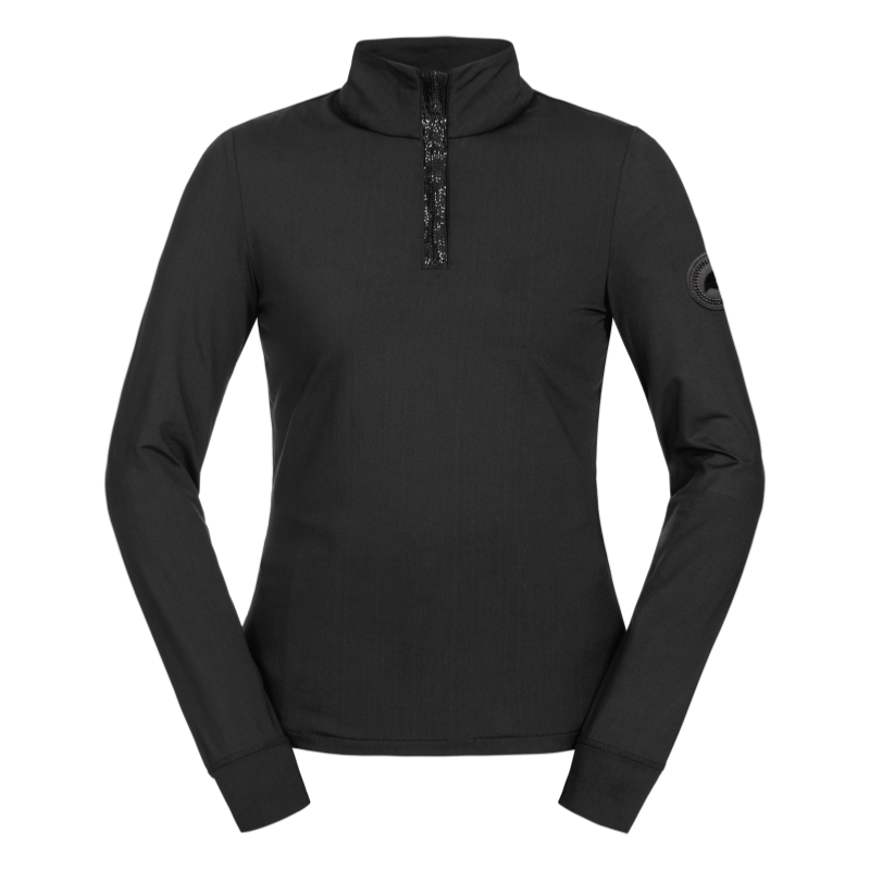 T-Shirt Technique À Manches Longues Zip Paillettes Esthal, ELT XXS FEMME