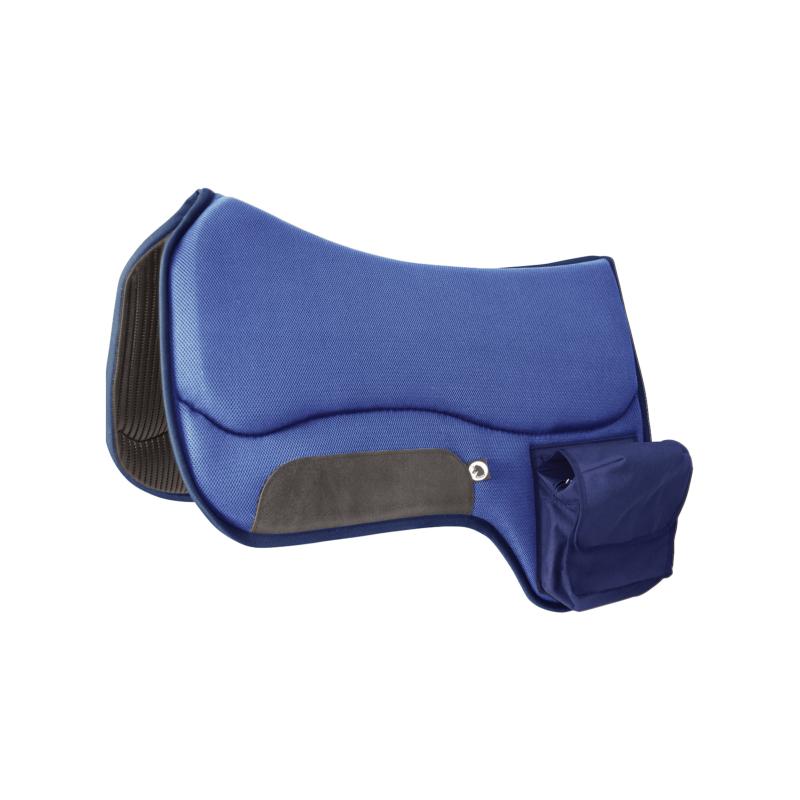 TTECH- Tapis de Selle WESTERN Avec Poches en Sympatex Respirant BRUN