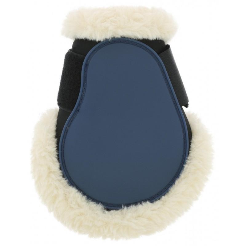 EQUITHEME - Protège Boulets à Coque intérieur Mouton BOA NOIR TAILLE PONEY