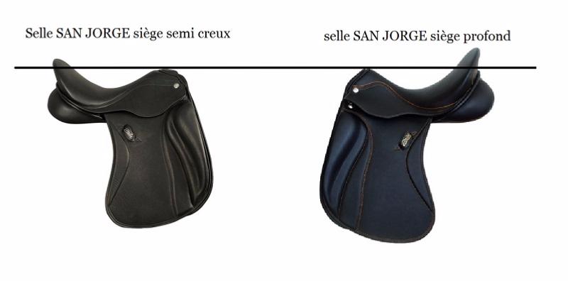 ZALDI  - Selle Dressage SANJORGE creuse ou semie creuse sur mesure 15.5 pouces NOIR