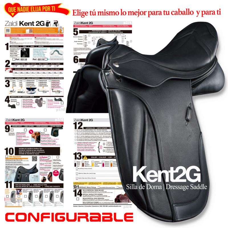 ZALDI - Selle de Dressage KENT 2G semie creuse sur mesure
