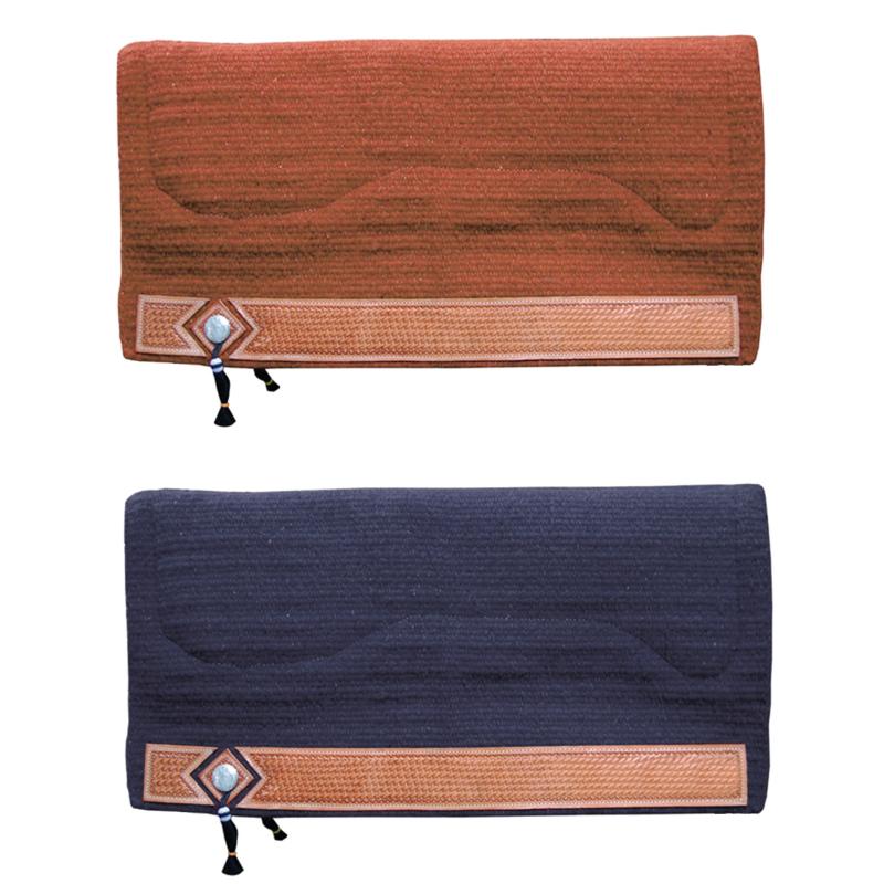POOL'S - Tapis Western Epais en Laine Navajo et Mouton BLEU ROI