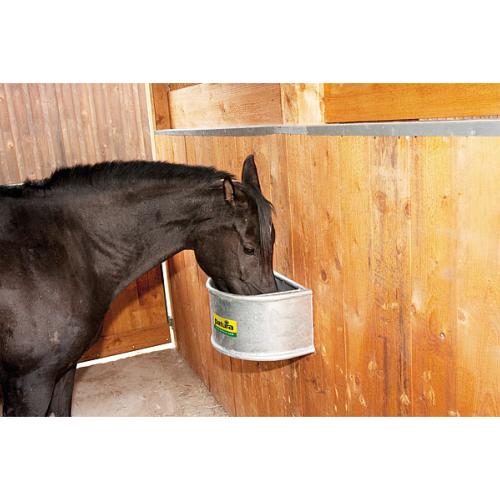 PATURA - Mangeoire Murale Demi-Cercle en Acier pour chevaux 