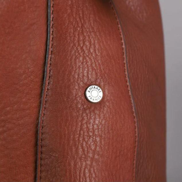 ANTARES - Sac Cabas à Bandoulière en Cuir Grainé PARIS NOIR