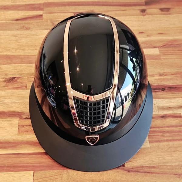 EQUITHEME - Casque AIRY LM Technologie MIPS Anti Impacts Multidirectionnels Taille S 53/55 CM NOIR CARBONENE