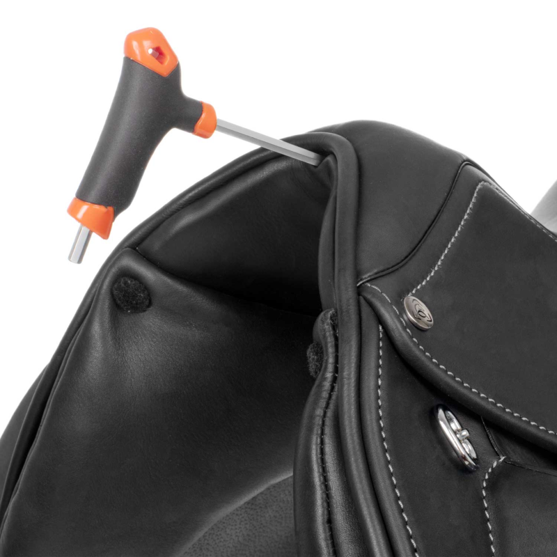 ACAVALLO - Selle de dressage RAFFAELLO panneaux laine ajustable système MAG 16 POUCES