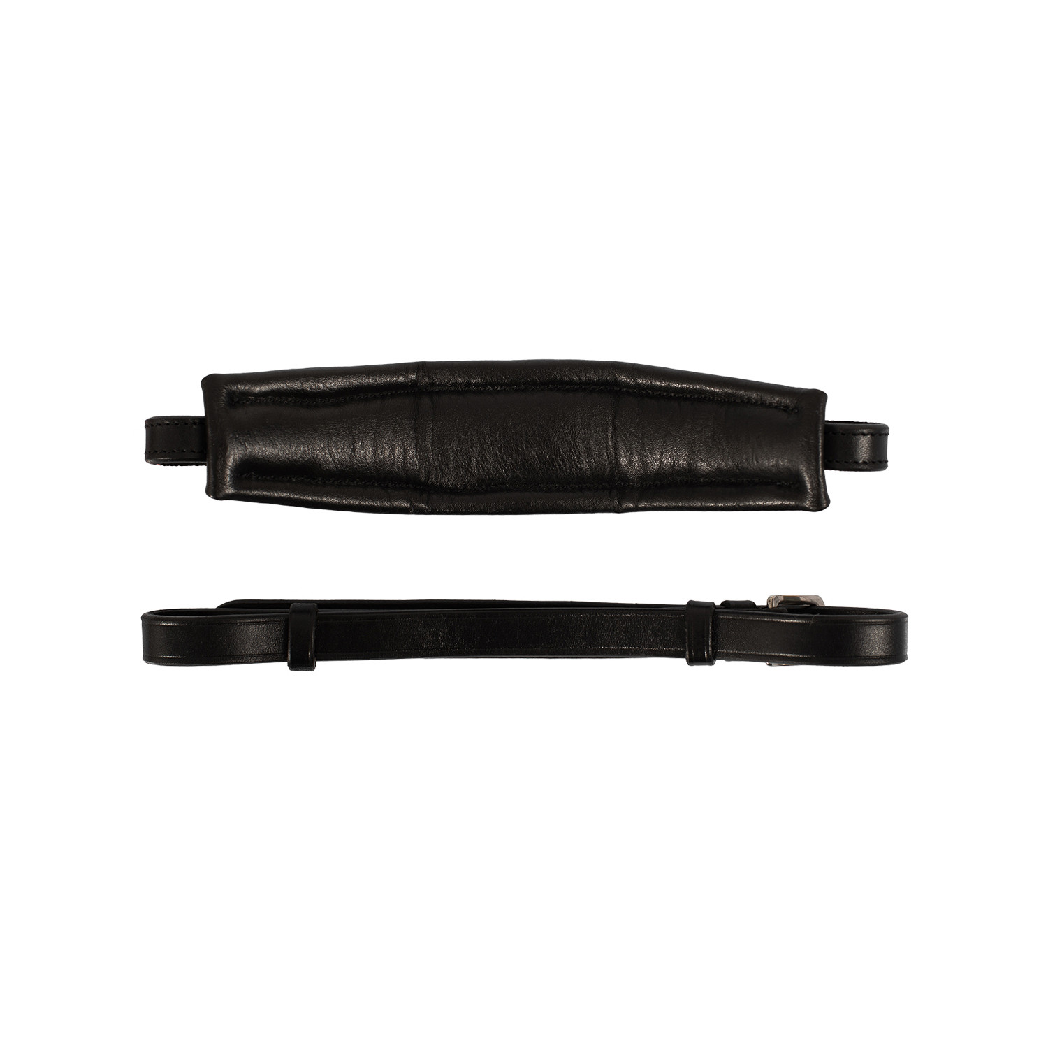 ACAVALLO - Noseband d'hackamore en cuir ALUPRO