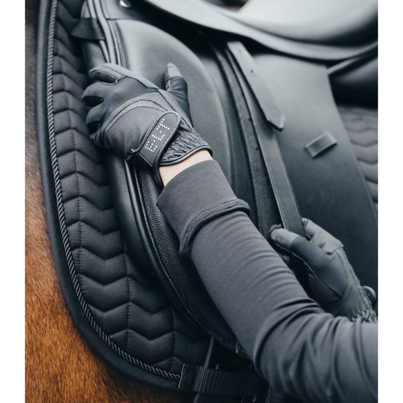 Gants Equitation Renforcés Mains Elastiques NOELLE, ELT Paris XS FEMME MARINE