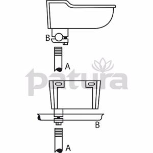 PATURA - Abreuvoir à palette Niveau Constant Raccord Bas Mod. Lac 55