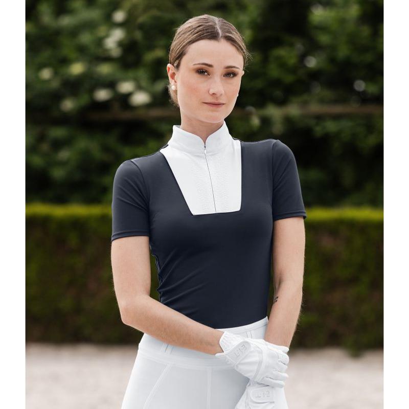 ELT - Polo de Concours à paillettes et plastron PAOLA XXS FEMME MARINE