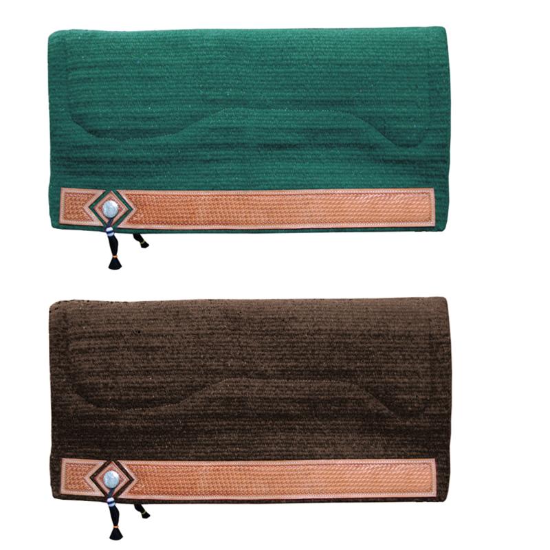 POOL'S - Tapis Western Epais en Laine Navajo et Mouton BLEU ROI