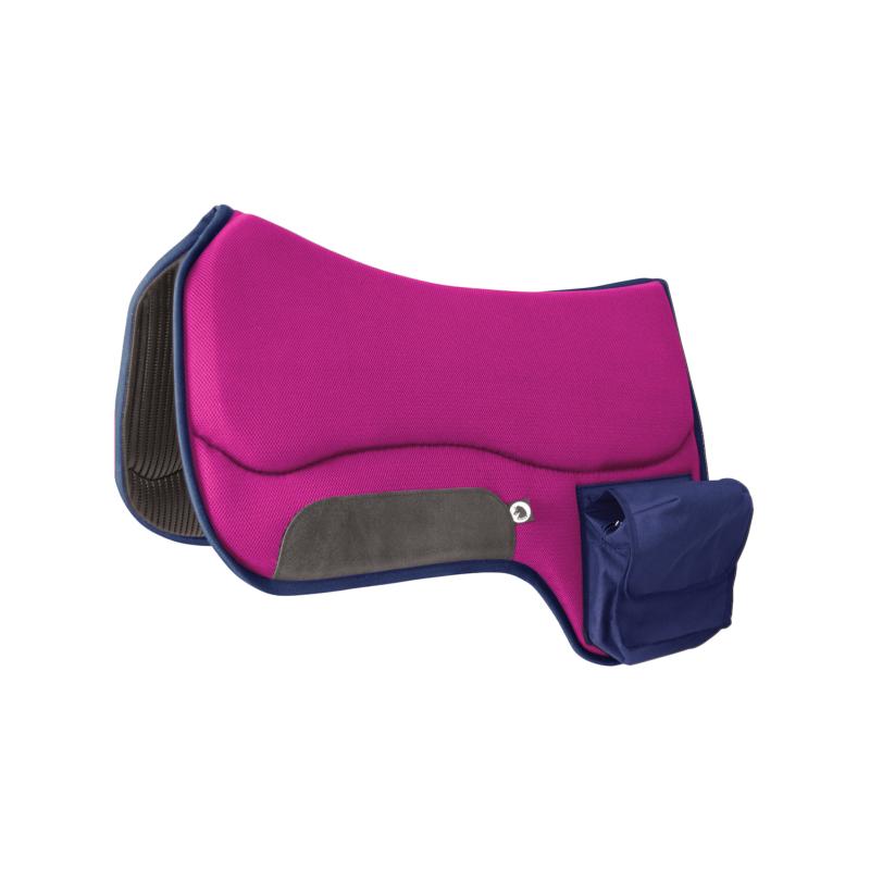 TTECH- Tapis de Selle WESTERN Avec Poches en Sympatex Respirant BRUN