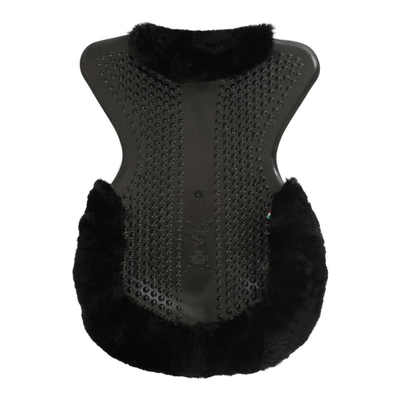 ACAVALLO - Amortisseur de Dos en Gel Bordé Mouton ECO WOOL Mouton Naturel / Gel incolore