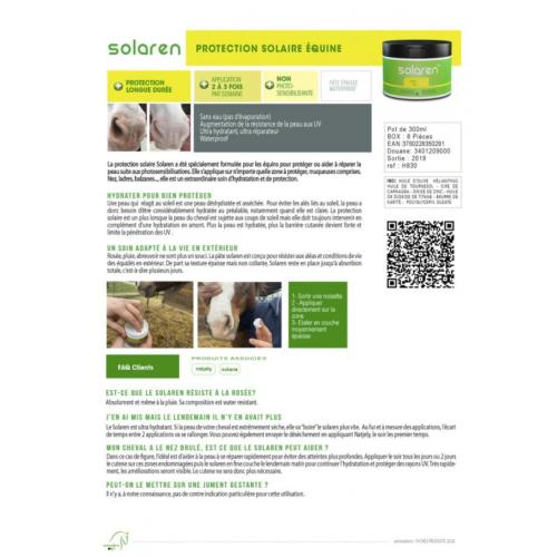 ANIMADERM- Crème de Protection Solaire du Cheval SOLAREN