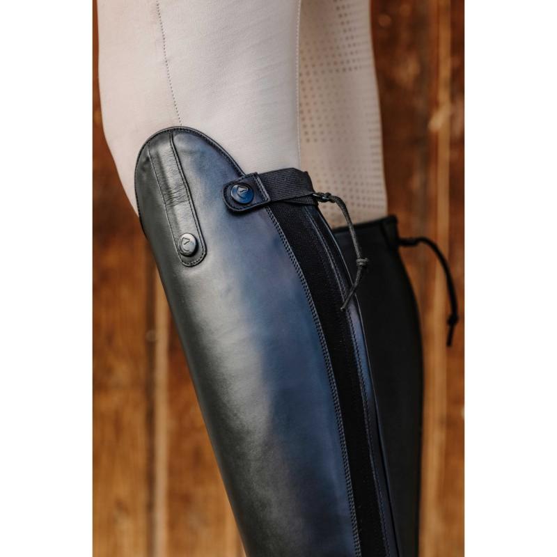 EQUITHEME - Bottes équitation en cuir lisse et lacets CHOISIR UNE POINTURE S