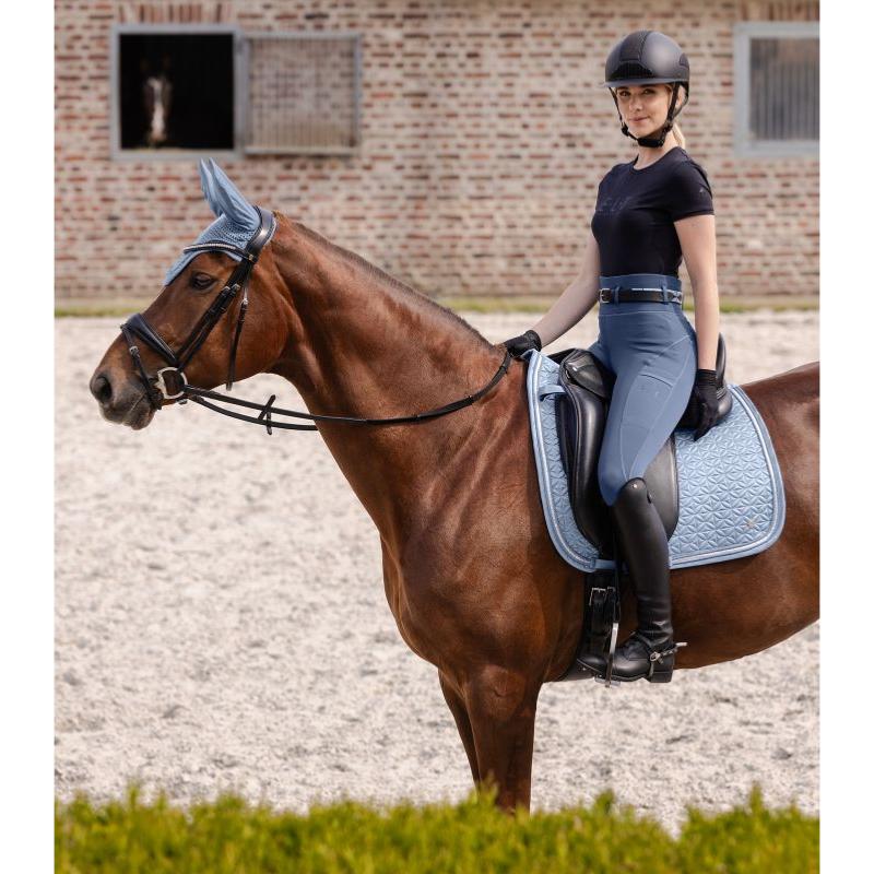 WALDHAUSEN - Chabraque dégarrotté ruban argent ROM GRIS BLEU dressage