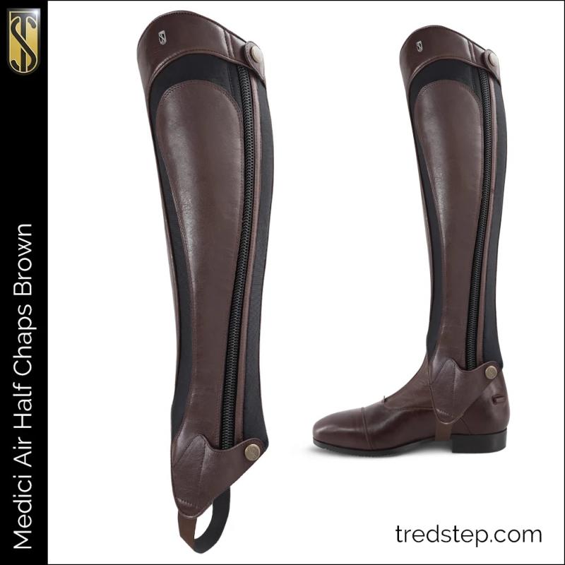 TREDSTEP - Mini Chaps Cuir Vachette et Néoprène MEDICI Air M30-H38 (12/15) NOIR