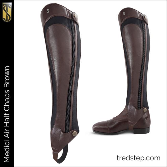 TREDSTEP - Mini Chaps Cuir Vachette et Néoprène MEDICI Air M30-H38 (12/15) NOIR