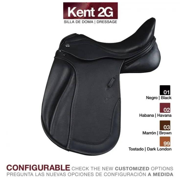 ZALDI - Selle de Dressage KENT 2G sur mesure NOIR 16.5 POUCES