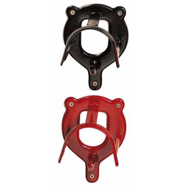 Porte Bride en Métal Gainé Vinyl pour l'Ecurie, à Fixer NOIR