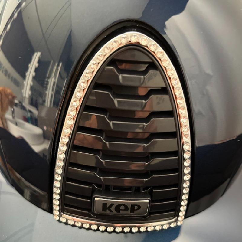 KEP ITALIA -  Casque équitation Cromo 2.0 Shine BOLOGNA Blue EDITION LIMITEE TAILLE 51 CM