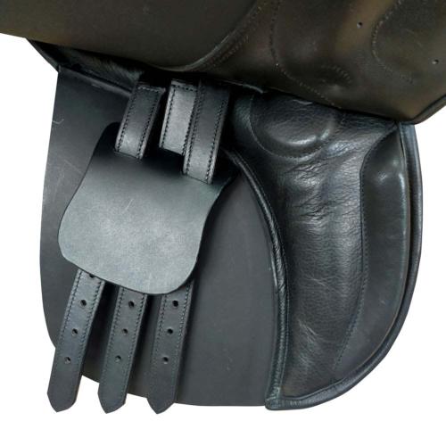 SULEX - Selle anglaise Éducative cuir avec Poignée rigide 18 pouces 