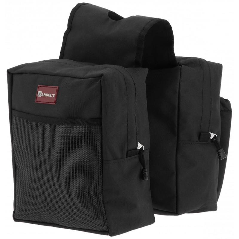 RANDOL'S - Sacoches avant ou fontes en toile imper pour Selle WESTERN NOIR