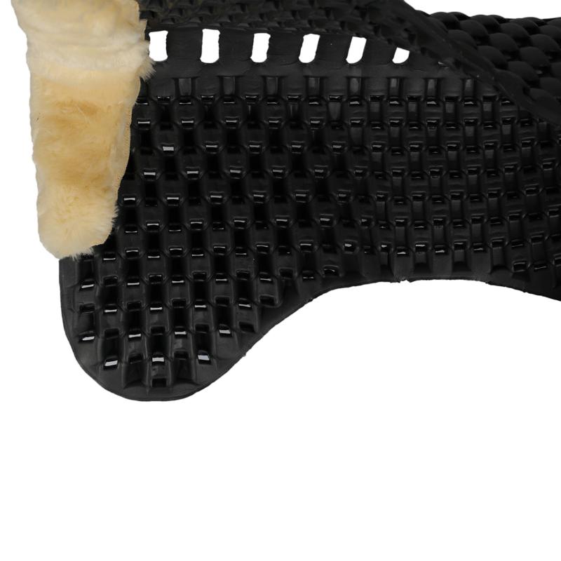 ACAVALLO - Amortisseur réhausseur en mousse PIUMA bord mouton NOIR REHAUSSEUR AVANT