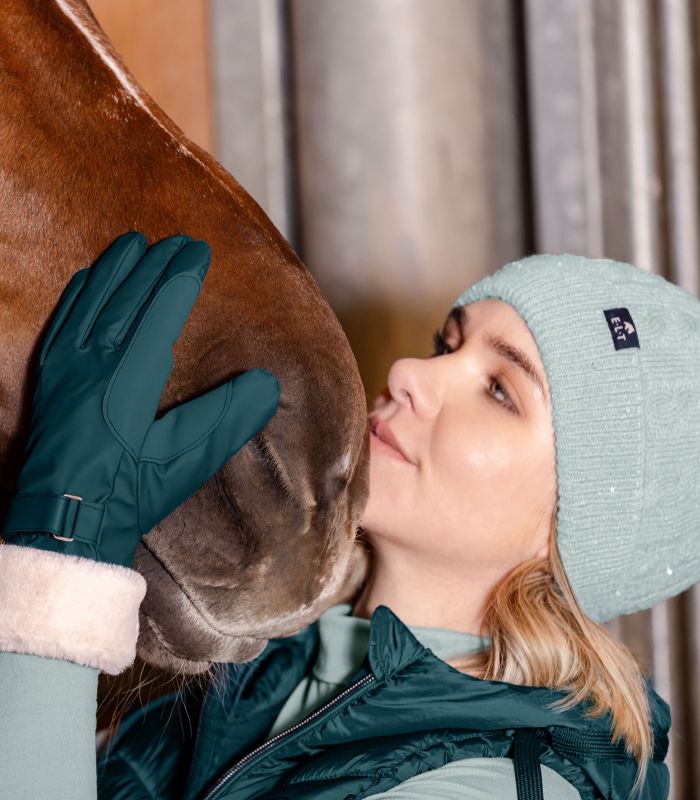 ELT - Bonnet Cavalier Tricot Torsadé Intérieur Polaire Rafaela