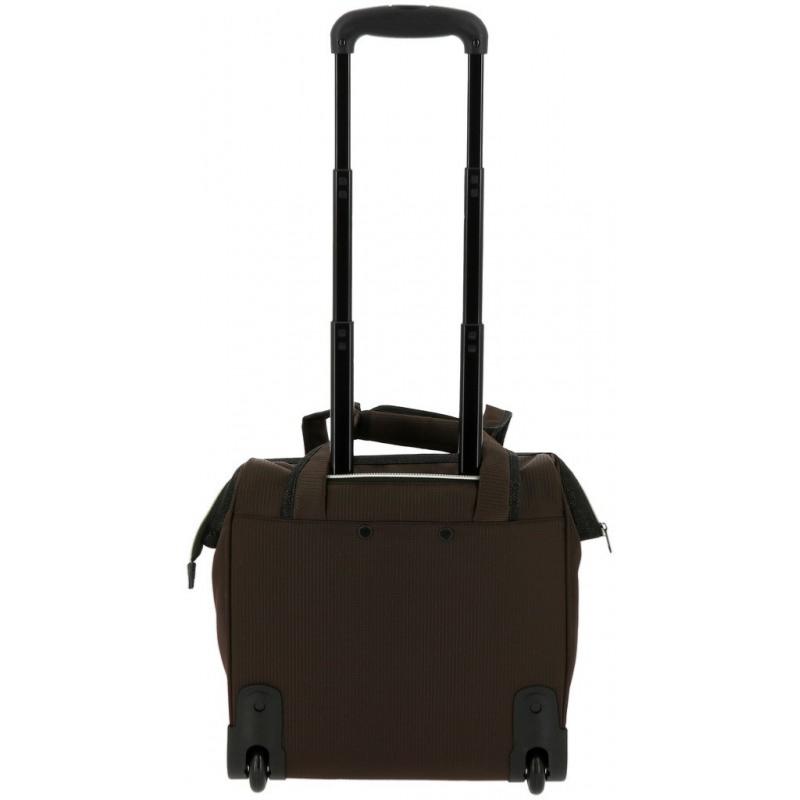 EQUITHEME - Sac de Pansage Trolley à Poignée Télescopique NOIR