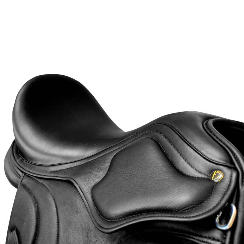 ZALDI  - Selle de Dressage Creuse en cuir avec taquet de genou XL CASTEL 18 POUCES