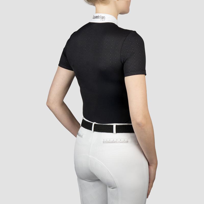 HORKA - Polo de Concours Femme technique à col zippé SABRINA FEMME XS NOIR