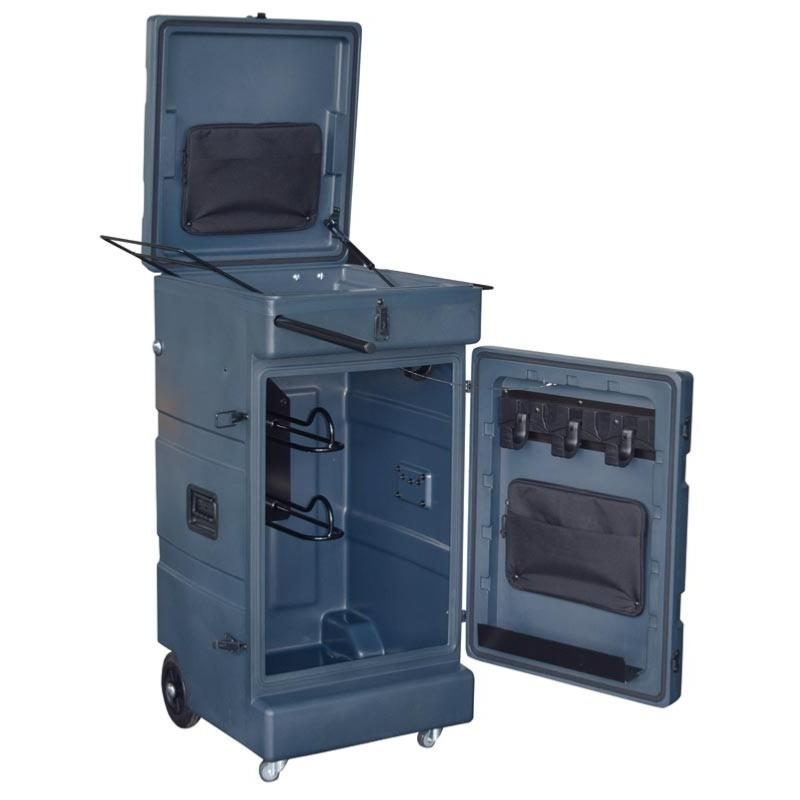 LA GEE - Malle Roulante Verticale pour Concours Equitation ANTHRACITE