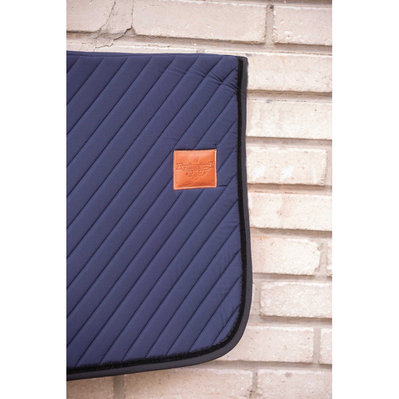 PADDOCK - Tapis de selle matelassé dégarrotté Diagonal NOIR