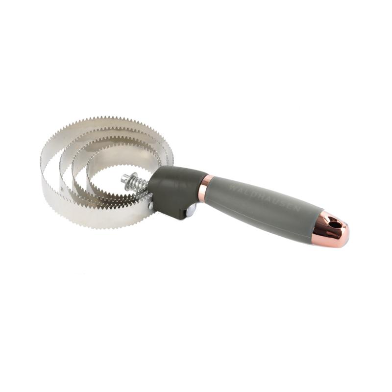 WALDHAUSEN - Étrille américaine ronde avec poignée en gel ROSE POUDRE