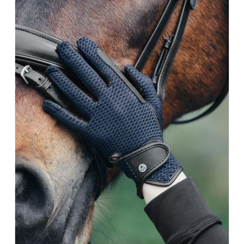 Gants Equitation Aérés Très Souples NANTES, ELT PARIS XS FEMME NOIR