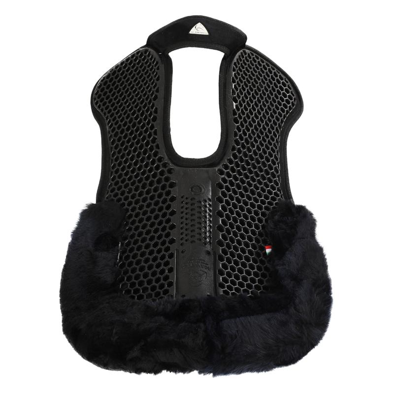 ACAVALLO - Amortisseur de Dos en gel et mémoire de forme découpe garrot NOIR mouton NOIR