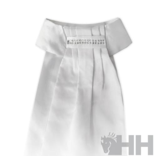LEXHIS - Plastron de dressage plissé en satin avec col strass SAFIA 