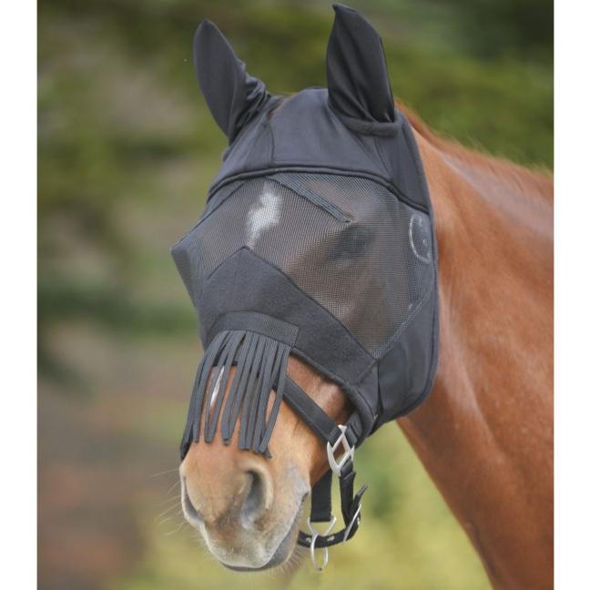 WALDHAUSEN - Masque anti-mouche Intégral Anti UV avec Franges PREMIUM PONEY ARGENT